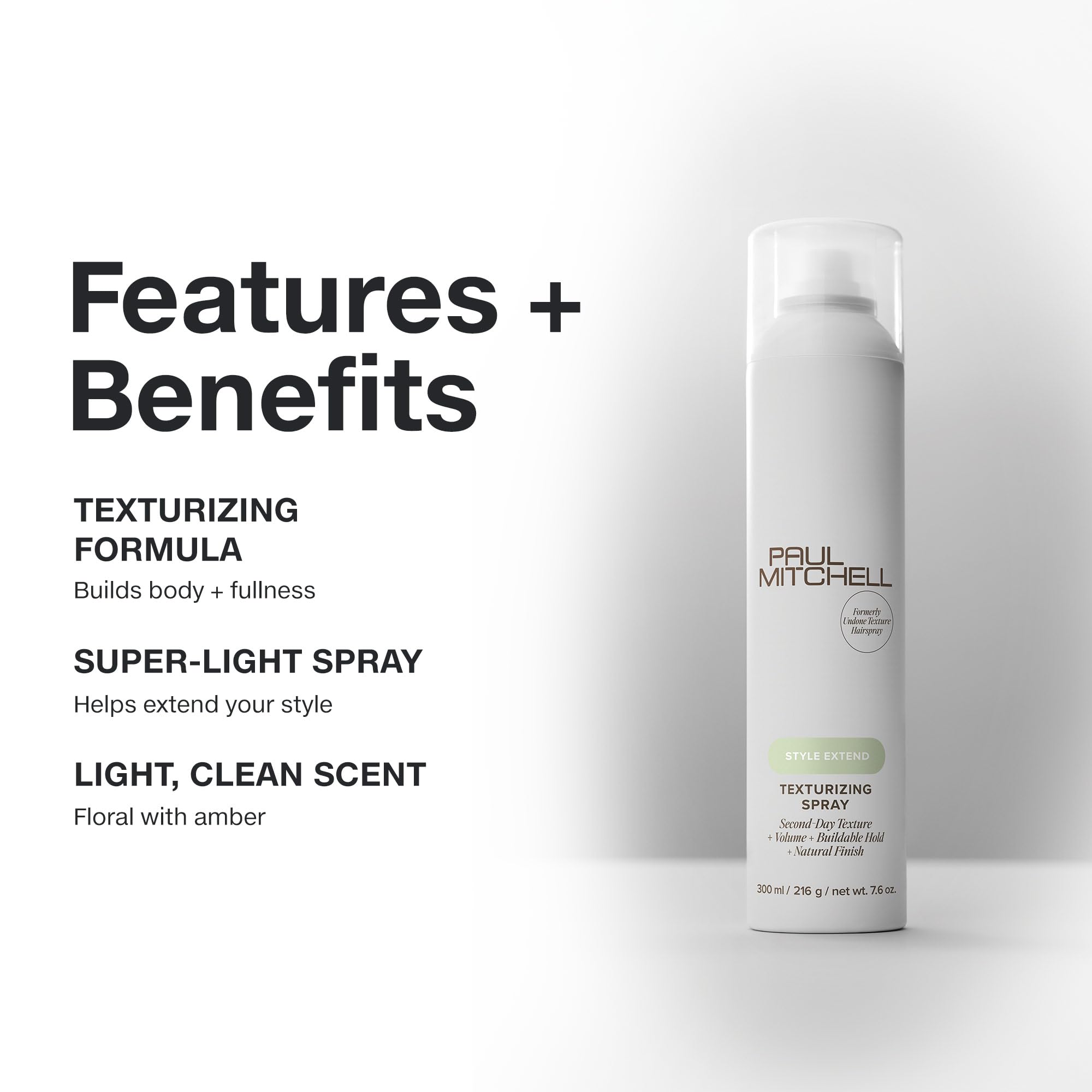 Paul Mitchell Texturizing Spray, Defines Texture + Builds Volume, For All Hair Types