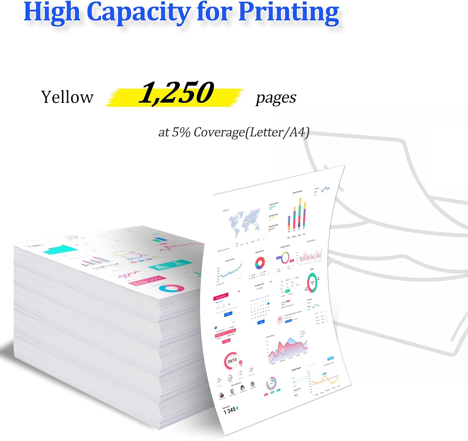 206A Yellow Toner Cartridge (with Chip) | Works with HP Color Pro MFP M283fdw M283cdw, M283fdn M282nw Pro M255dw M255nw M283 M255 M282 Printer |W2112A W2112X 206A 206X