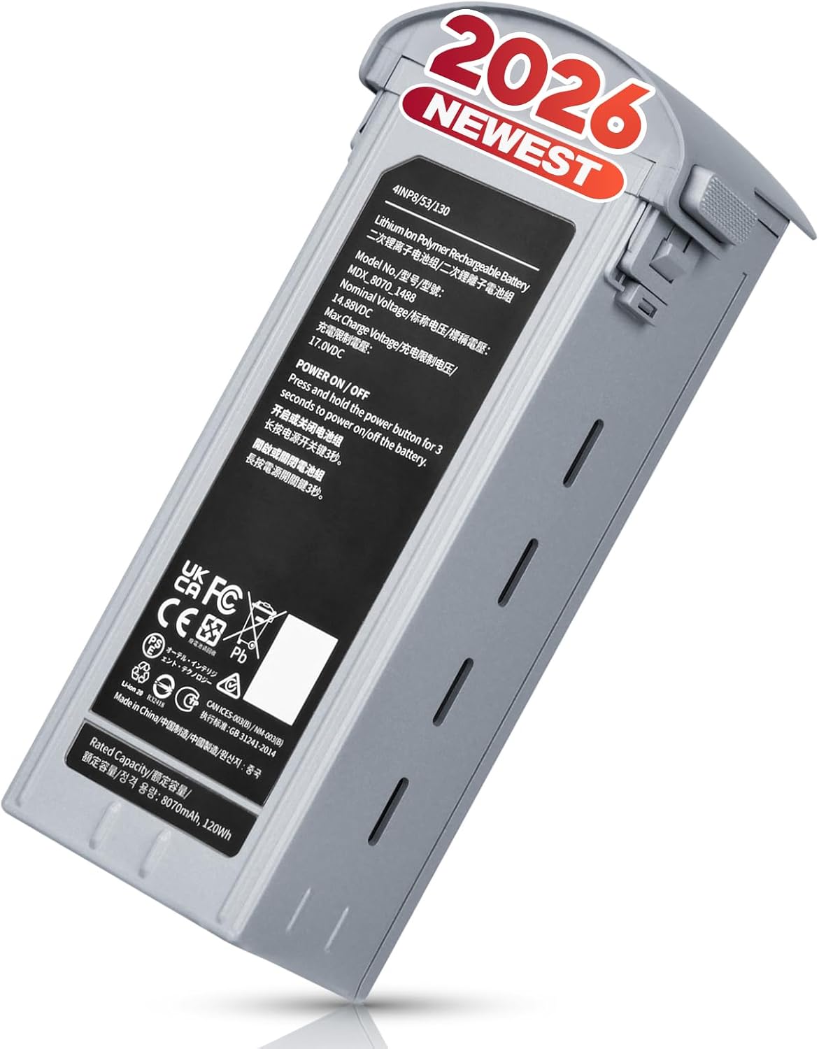 Autel EVO Max 4T Battery, 2026 8070mAh 14.88V, Hot-Swapping, Auto self-Heating in Low Temperatures,42 Minutes Flight, Designed for EVO Max 4N/ 4T (XE) Drone