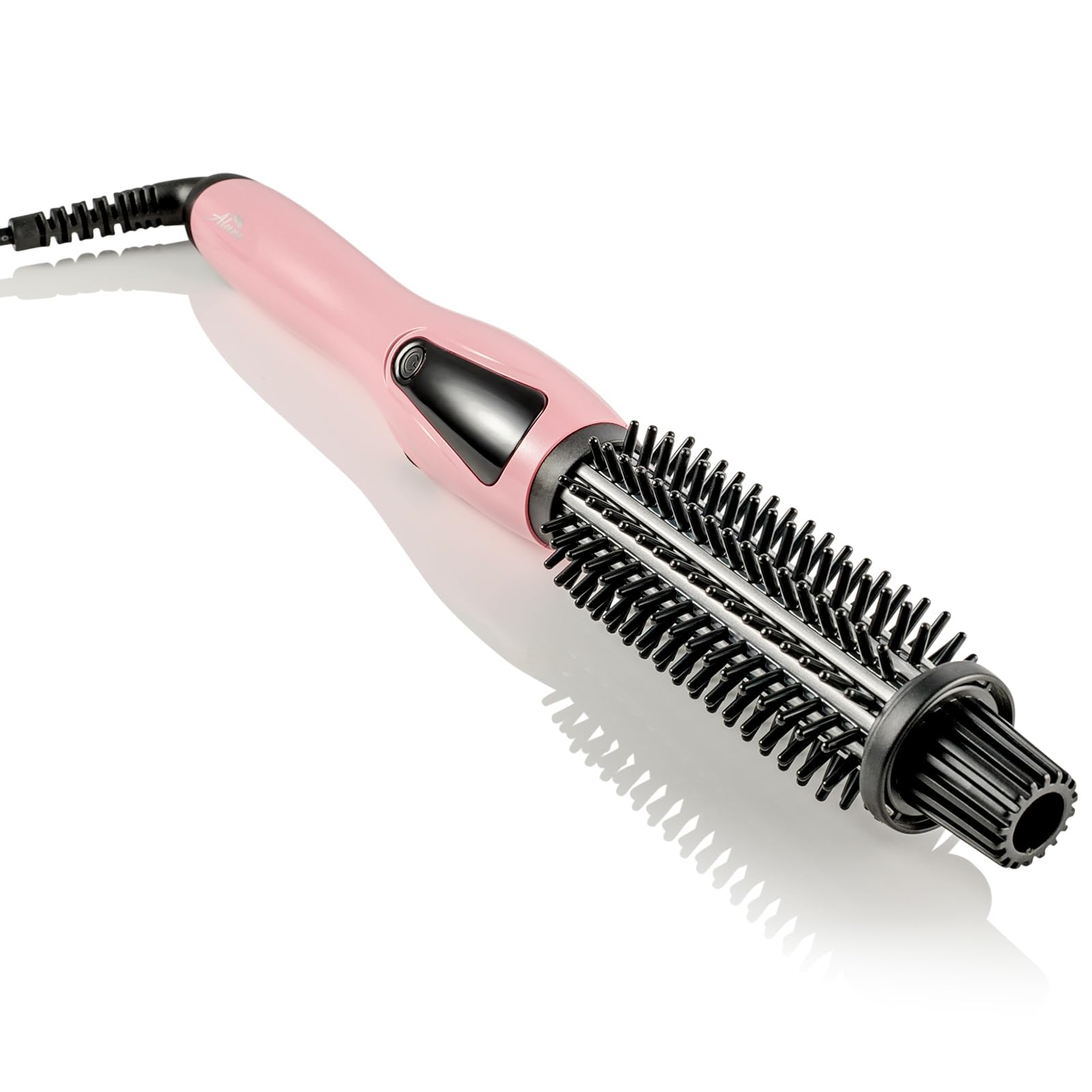 Alure 3-in-1 Ionic Heated Brush - Curler, Straightener & Styling Wand with Anti-Scald Nylon Bristles, Perfect Curling Iron Alternative for All Hair Types