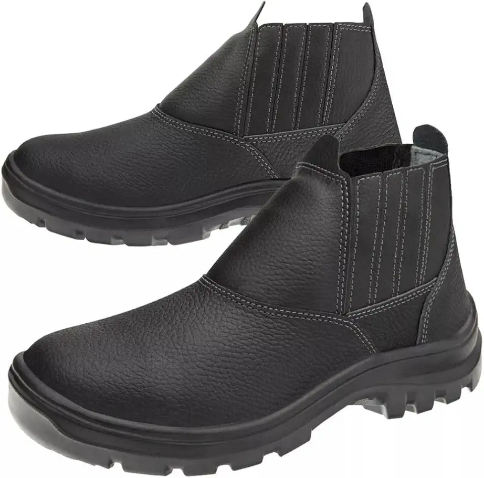 Botina Bota Elástico Vulcaflex Bico Plástico Marluvas (Preta, 41)