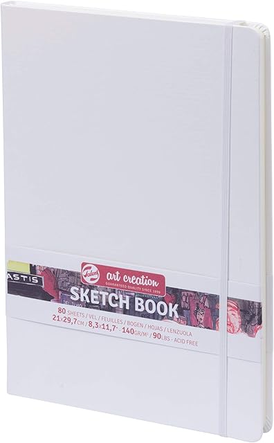Talens Art Creation Sketchbook 80 Sheets, 21 cm x 29.7 cm Size, White