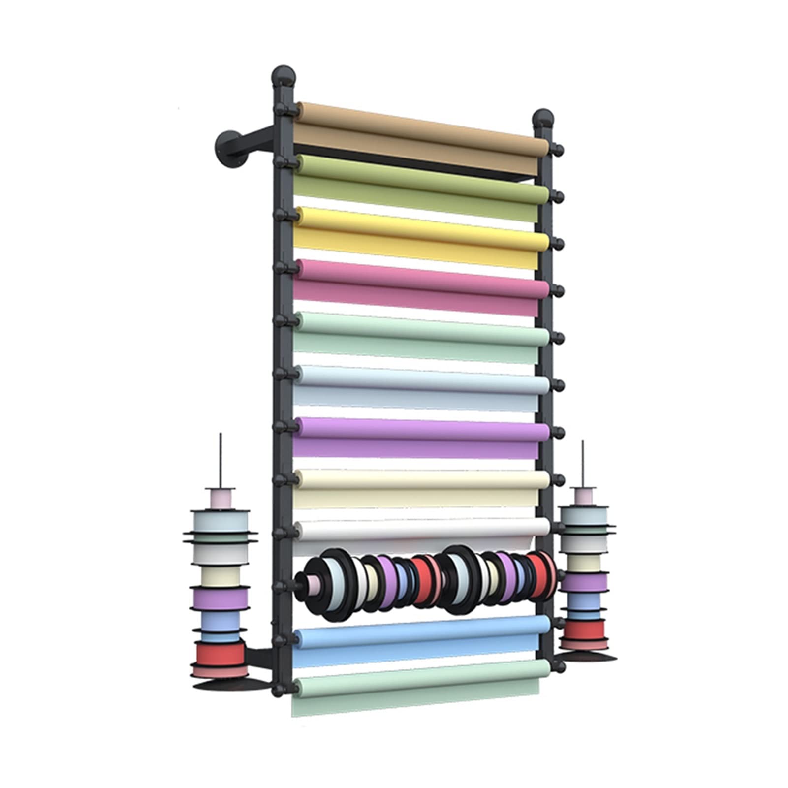Rangement bobines de fil et rubans pour optimiser un atelier d'artisanat