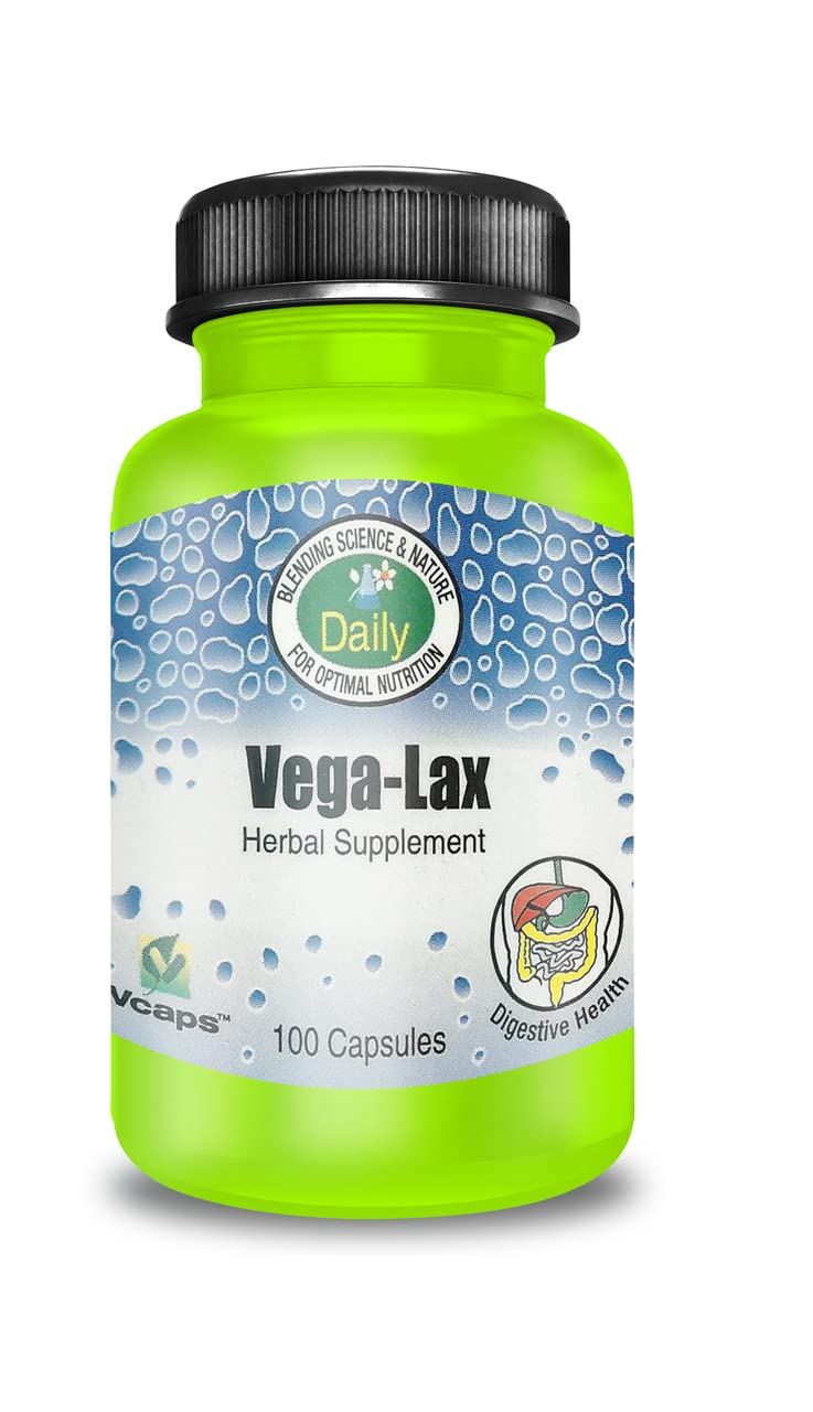 Daily Manufacturing Daily's Vega-Lax™ (Senna, Cascara Sagrada Bark, Aloe & Fiber, 100 Vegetarian Capsules)