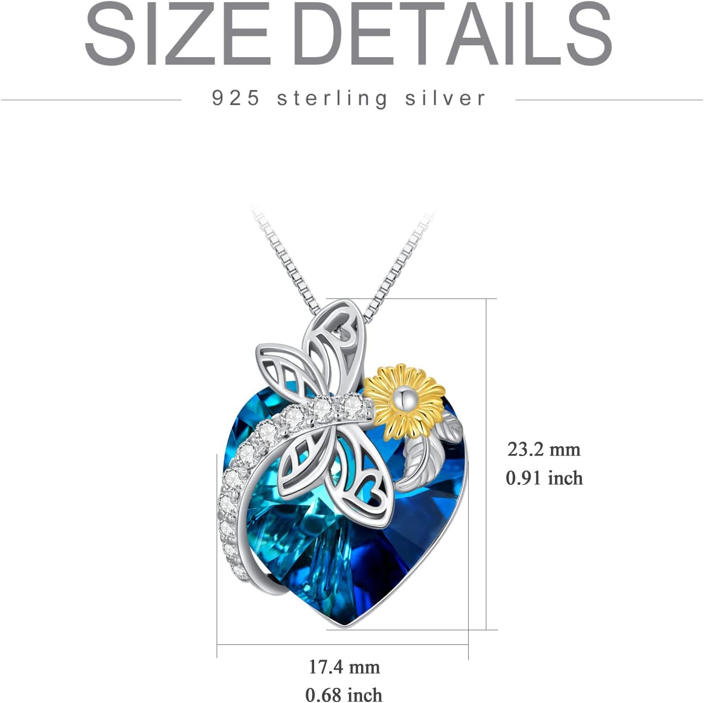 TOUPOP Dragonfly Gifts for Women S925 Sterling Silver Brighton Dragonfly Necklace with Crystal Birthday Mothers Day Jewlery Gifts for Dragonfly Lovers Women Mom