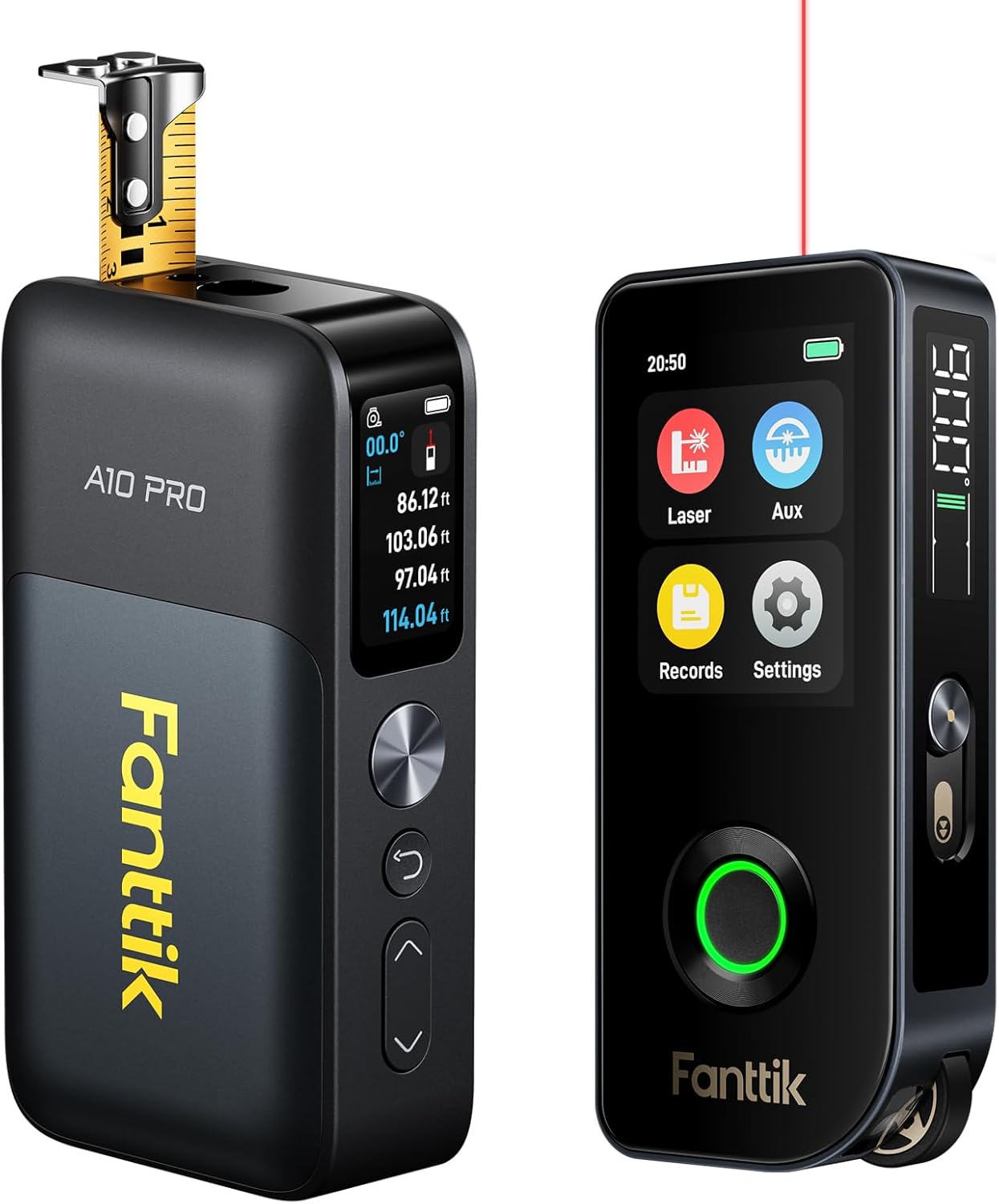 Fanttik A10 Pro 2-in-1 Digital Laser Tape Measure with HD IPS Color Display & Fanttik A11 Ultra 3-in-1 Laser Measuring Tool