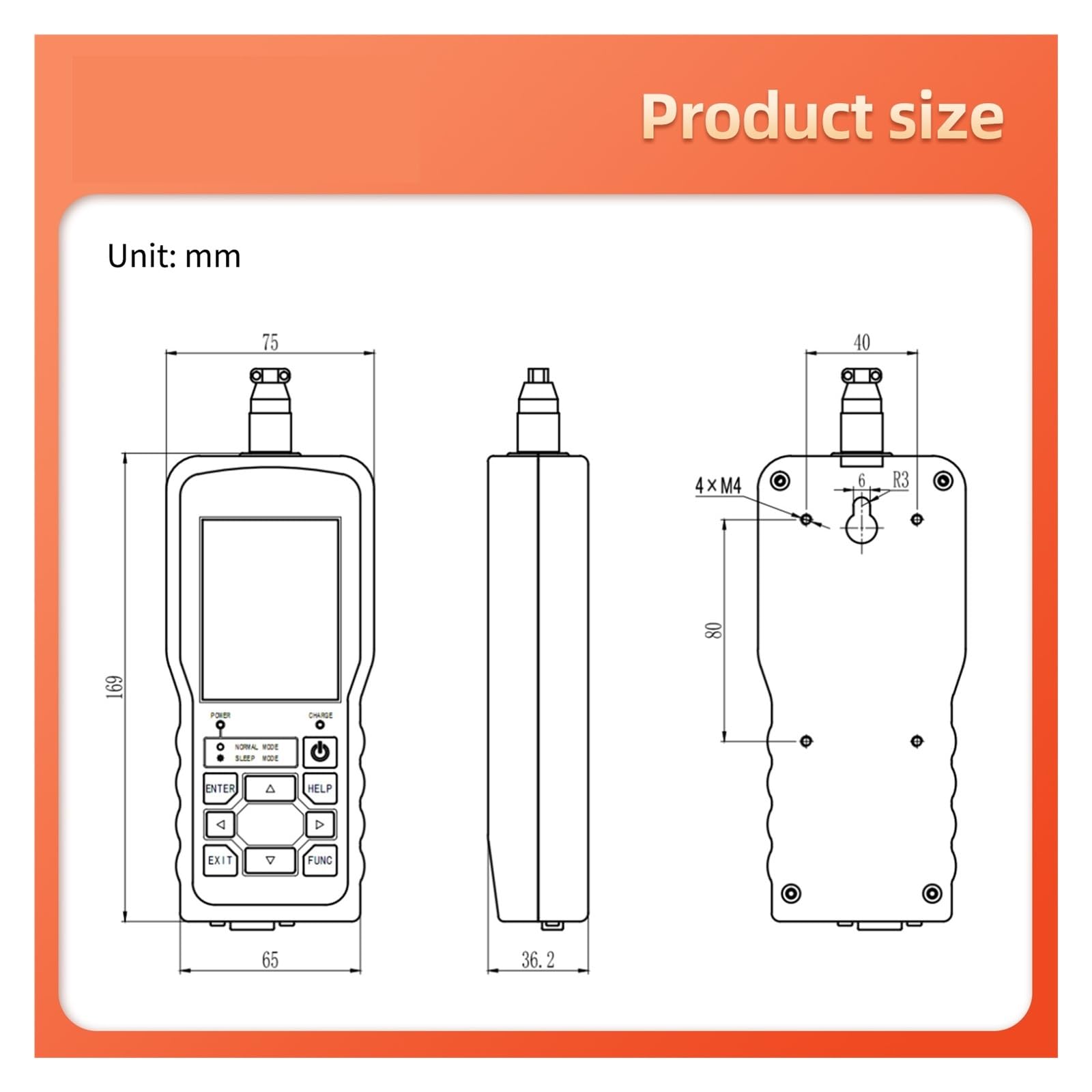Sensor de presión de peso | Instrumento portátil+Compresión de prueba, carga con amplificador transmisor de pantalla Célula de carga 6kg(6kg)