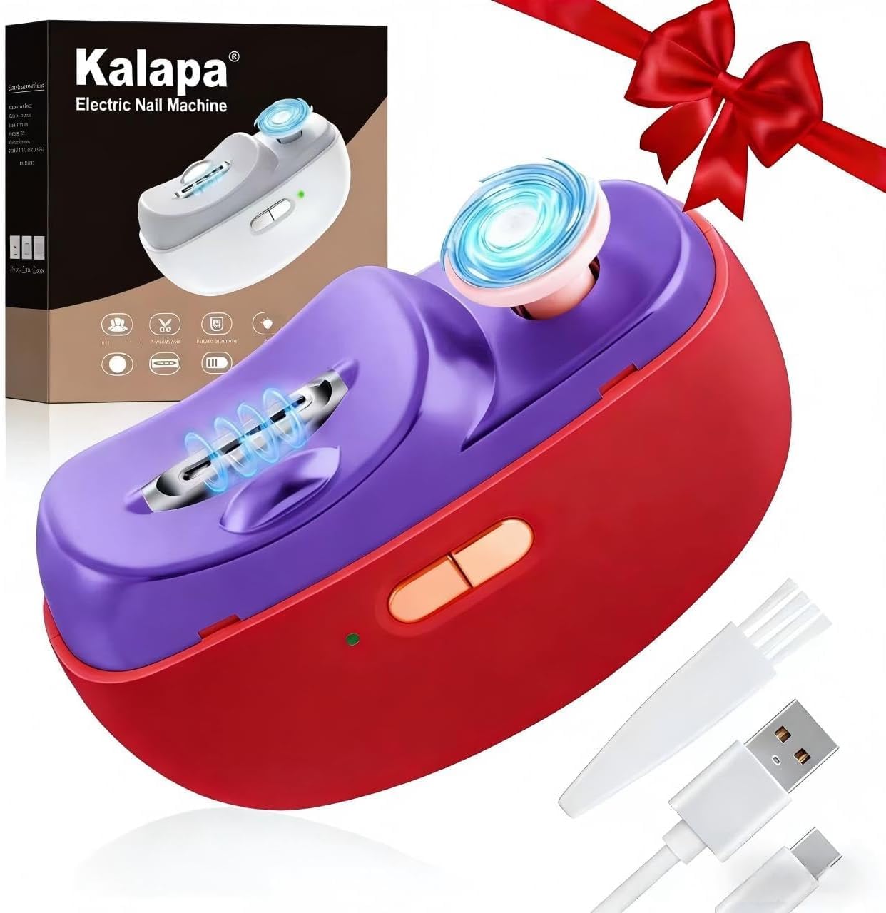 Photo 1 of Electric Nail Clippers Upgraded 3 in 1 Automatic - with Polishing, Dust Storage & LED Light, Nail File Toenail Trimmer, Safe for Seniors, Adults, Kids & Baby, Gifts for Women Men Baby (Purple-red)