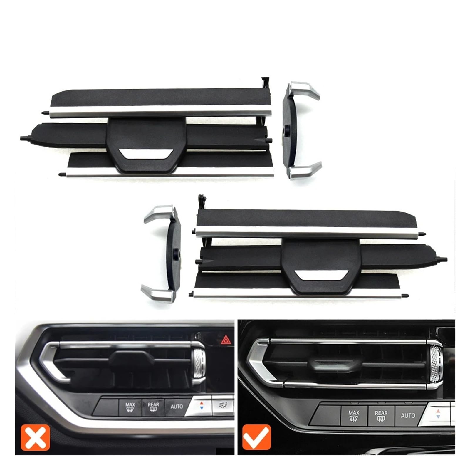 Kit de réparation de grille d'aération de voiture pour tableau de bord de voiture - Convient pour BMW 1 2 3 4 Z4 X3 X4 Series F40 F44 G20 G26 G29 G01 G02 (Middle-L2)
