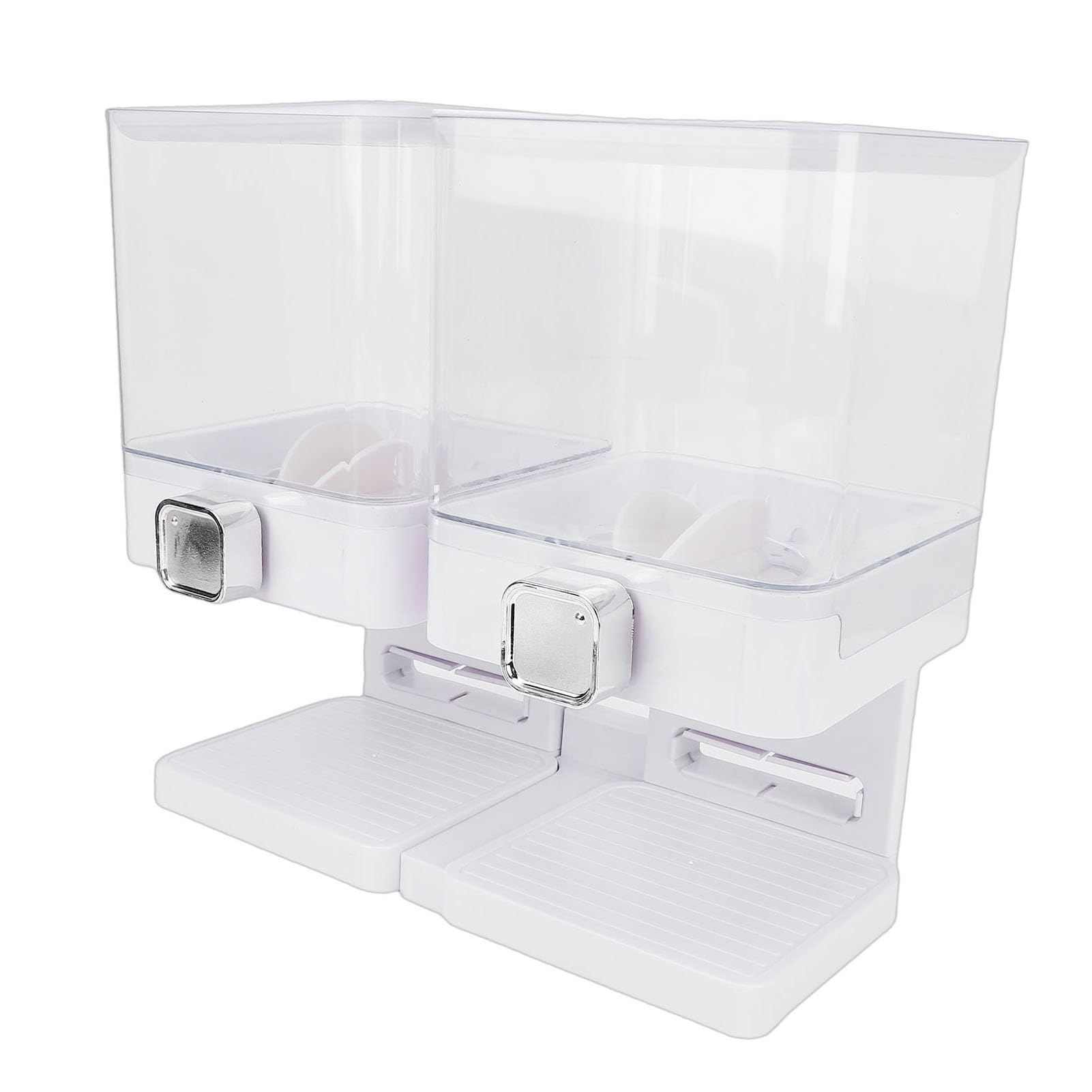 Dispensador de Cereales, 3,7 L, Dispensador de Alimentos Secos PET de Grado Alimenticio, Contenedor de Almacenamiento de Cereales con Perilla Giratoria para Granos de Arroz, Dulces, Granos