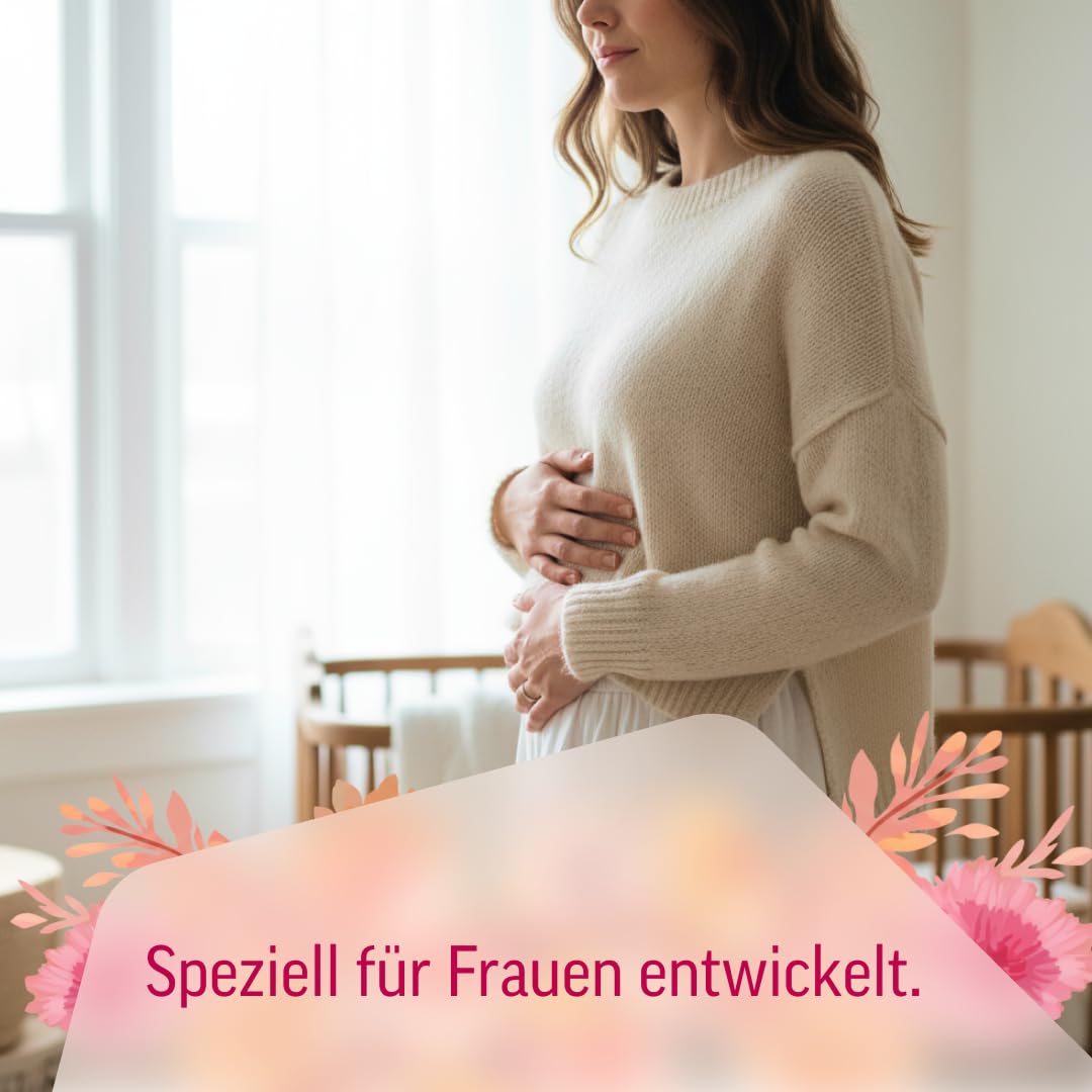 edubily® Mama Multi – Multivitamin für besondere Lebensphasen wie Kinderwunsch, Schwangerschaft & Stillzeit – Nahrungsergänzung mit Folat und ausgewählten Vitaminen (90 Kapseln)