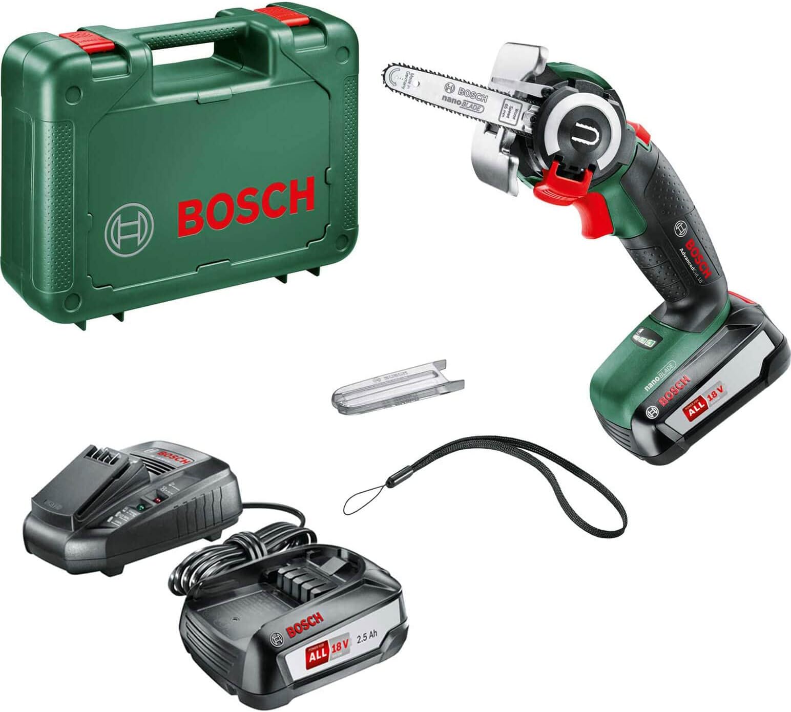 Bosch ADVANCEDCUT 18 LI 18v Cordless Nanoblade Multi Saw 2 x 2.5ah Li-ion