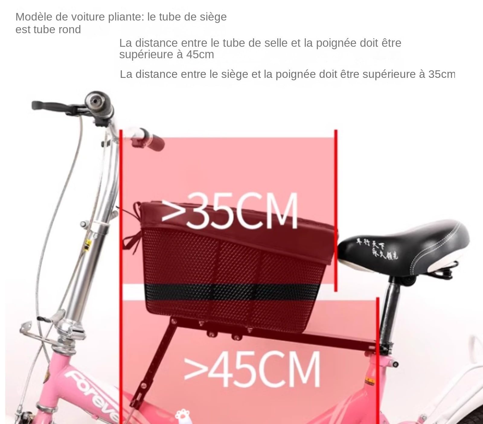 Cesta de bicicleta para perros - Cesta de compras portátil para gatos y perros - Barra transversal delantera con forro de esponja - Tamaño,Cesta para mascotas de bicicleta, cesta de comestibles de MTB