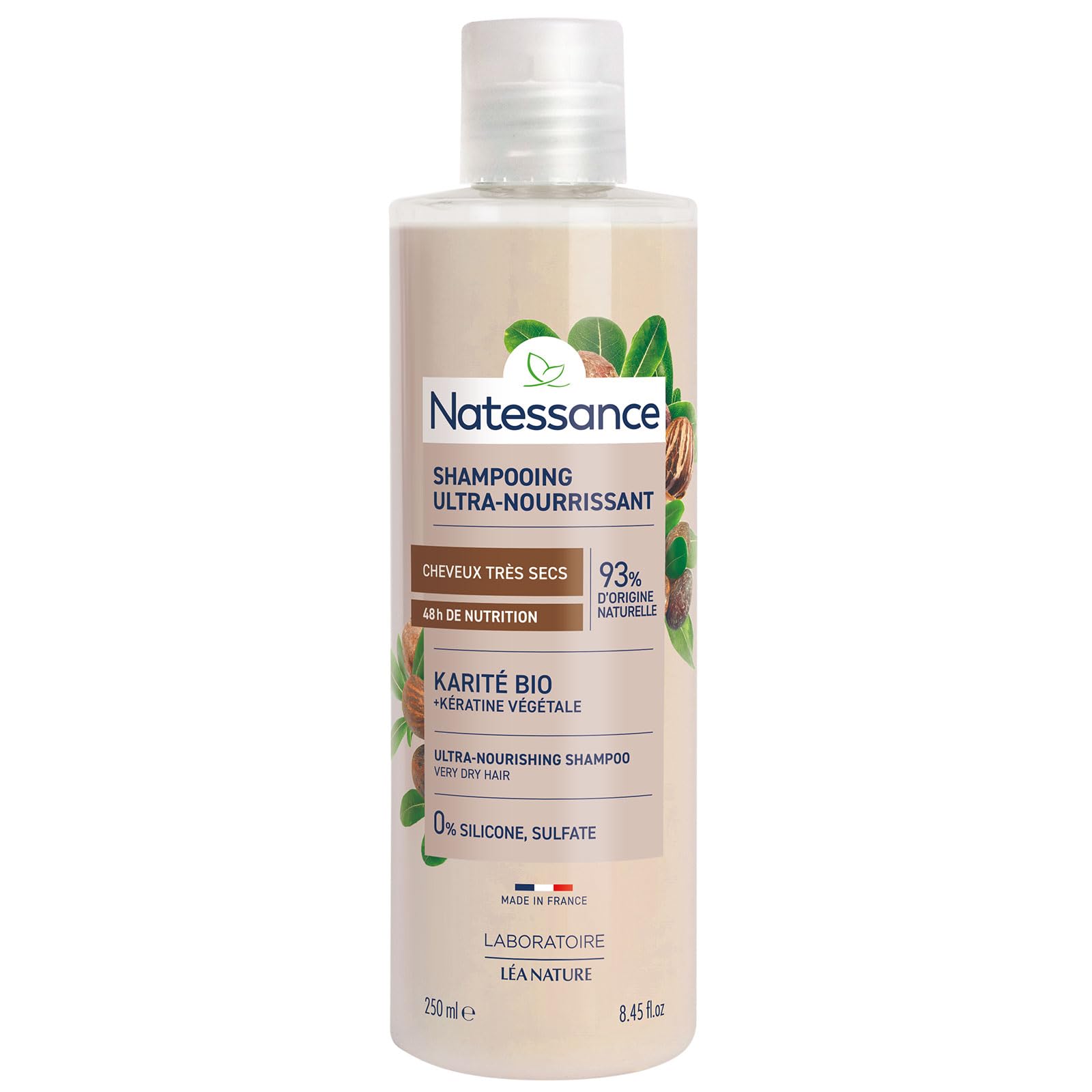 Natessance Ultra-Nourishing Naturel Shea Conditioning Shampoo, 250 ml