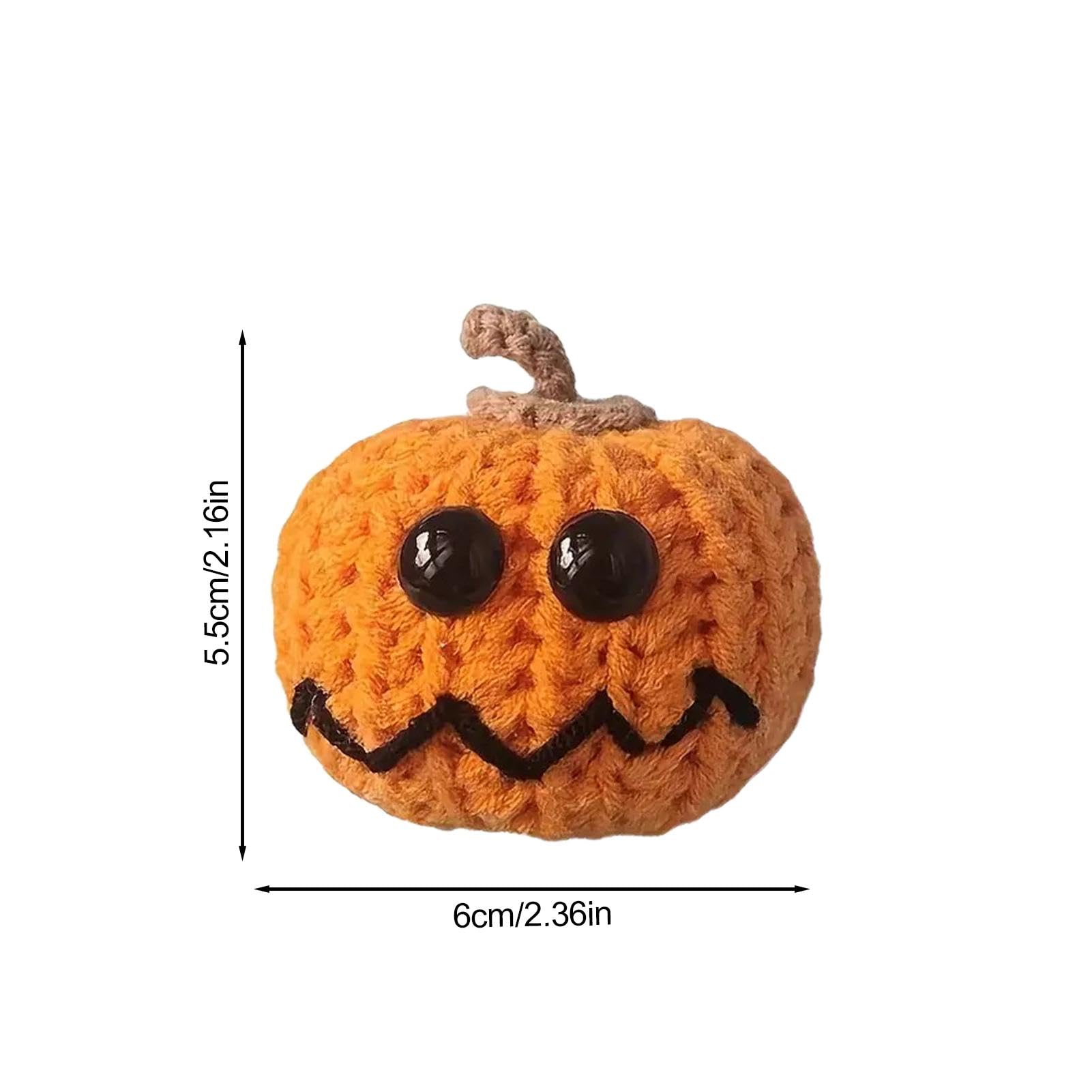 Bambola Amigurumi A Forma Di Zucca Positiva CoFuBcad – Lavorata A Uncinetto Con Cappello Da Strega, Decorazione Per Halloween