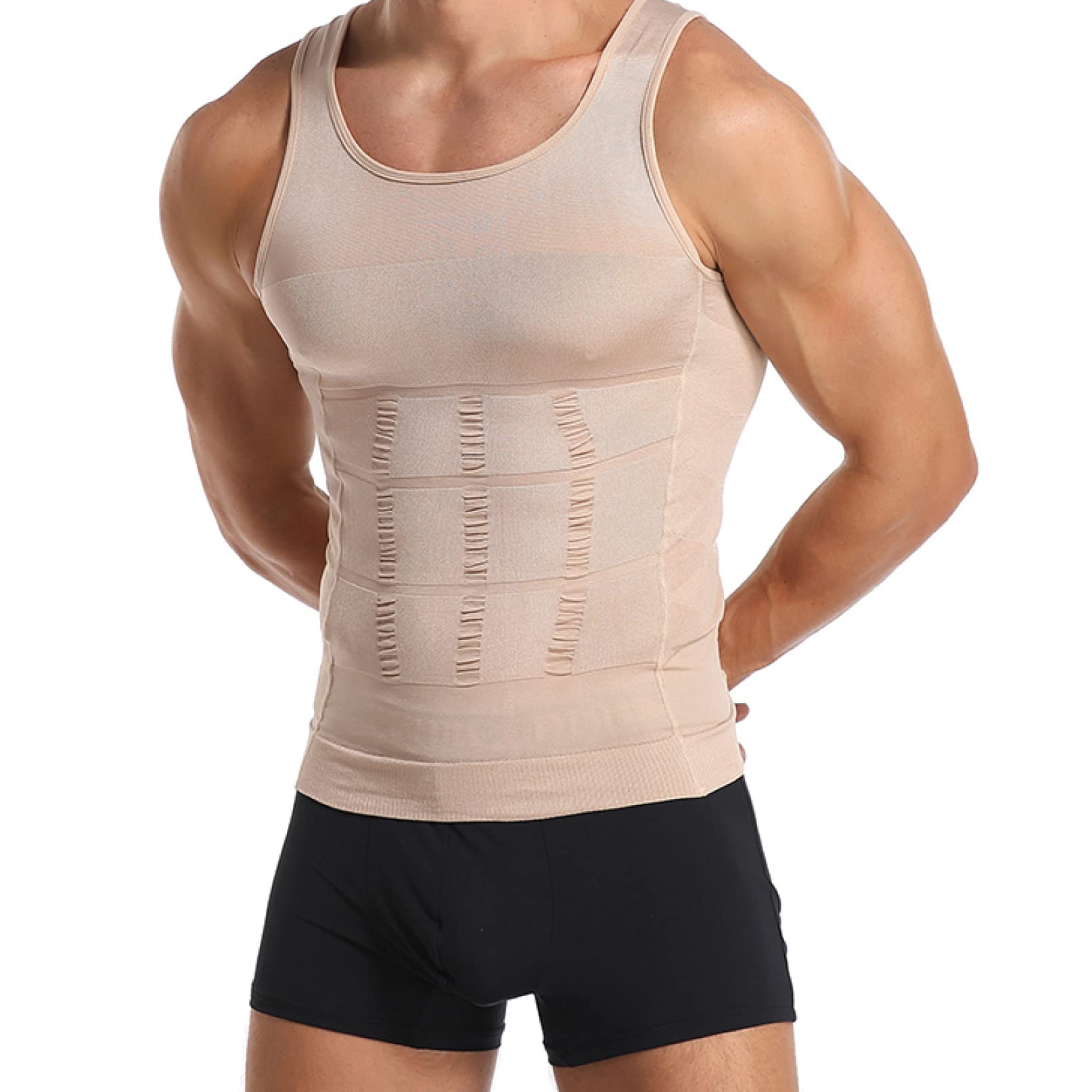 Gilet Sportivo Modellante per Uomo Top a Compressione Snellente - Canottiere Senza Maniche per Il Controllo della Pancia da Palestra per l'esercizio Fisico