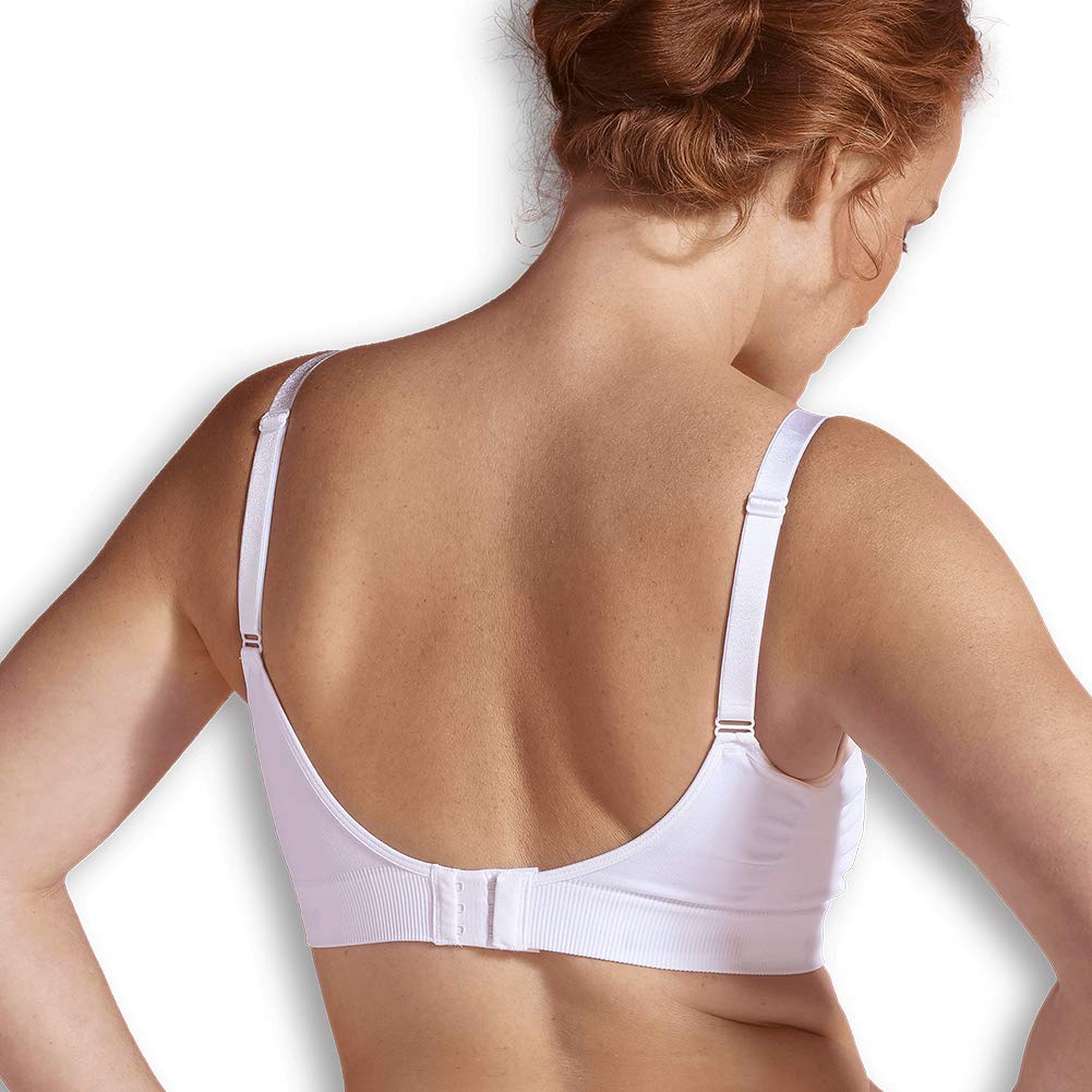 Carriwell - Reggiseno per allattamento senza cuciture con coppa rimovibile, misura: XL (18/20), colore: Bianco