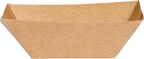 Vista 71 de Restaurantware Papel de periódico Bio Boat - 3" x 2" x 1" - Caja de 50 unidades Newsprint