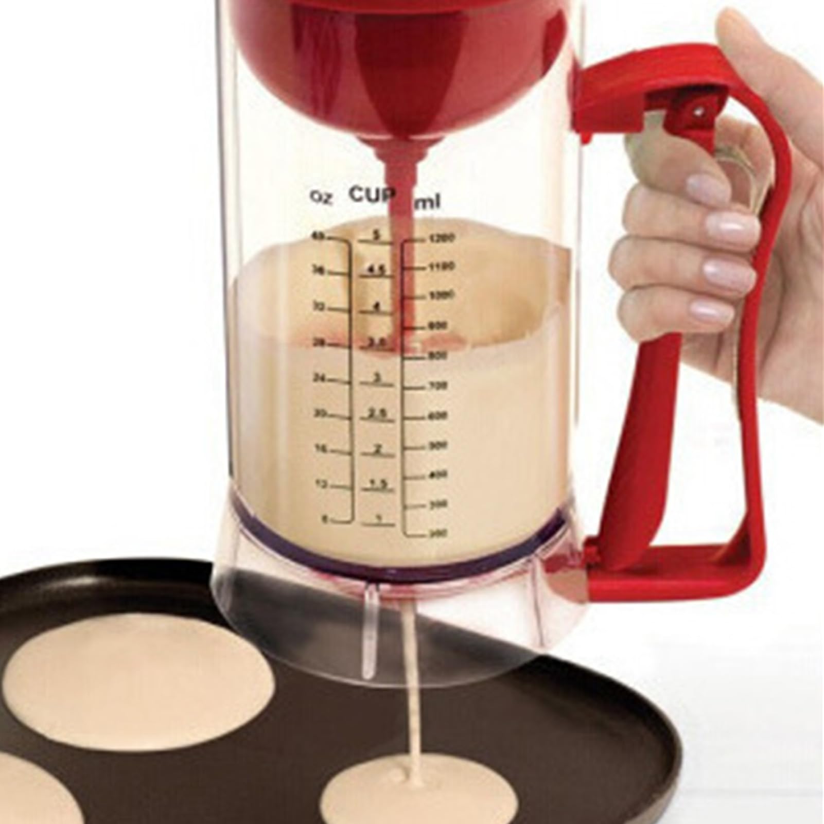 Electric Batter Mixer Batter Dispenser Kuuleyn 1500ml Electric Batter Dispenser Cordless Battery Powered Pancake Batter Mixer Separator Baking Tool For Kitchen