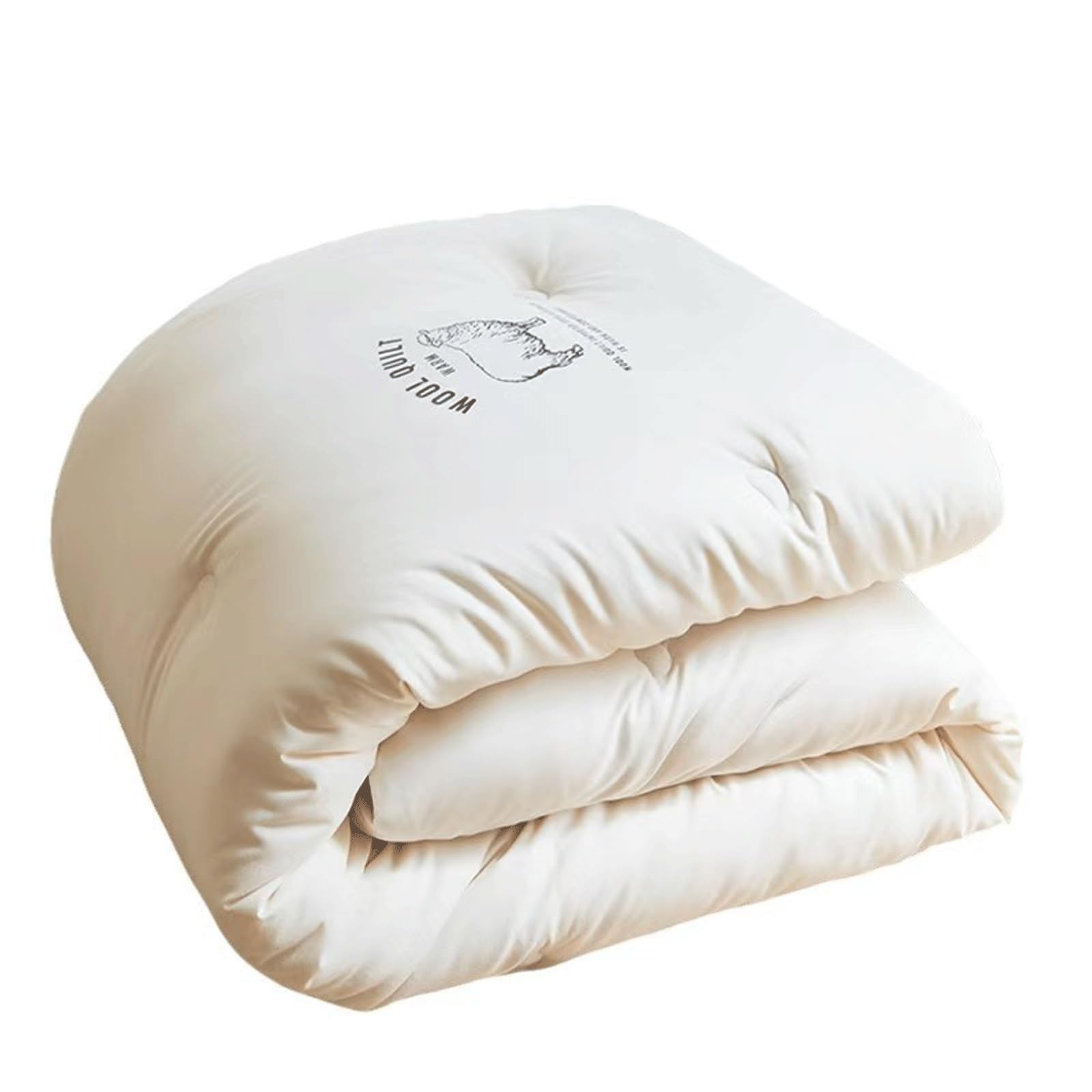 LLiuvcc Australian Wool Soybean Quilt, Warm and Thickened Core Fiber，Lightweight & Cozy for All Season Comfort(White,150x200cm(2.5KG))