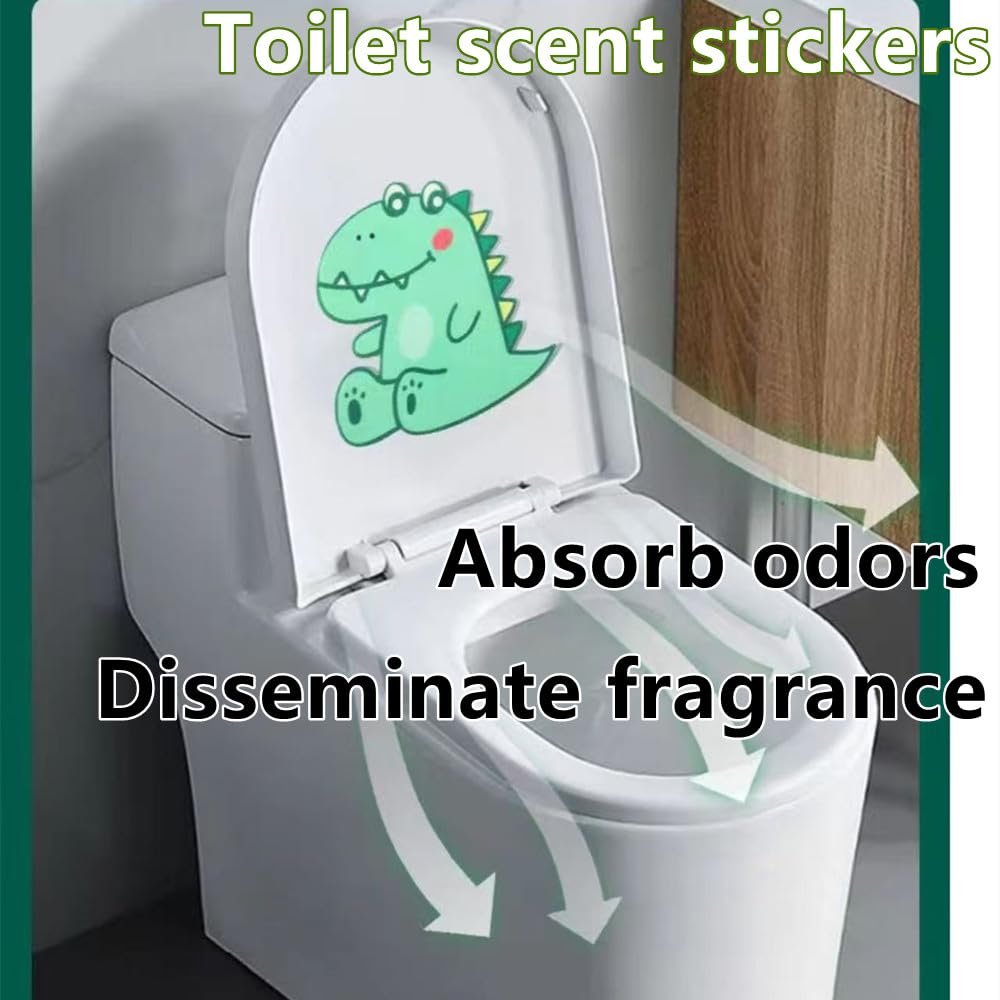 Dlmlemu Toilet Fragrance Stickers, Self-adhesive Aromatherapy, Absorb Odor, Emit Fragrance, 4/8/16pcs Available, Cartoon Bathroom Waterproof Toilet Deodorant Stickers (16PCS)