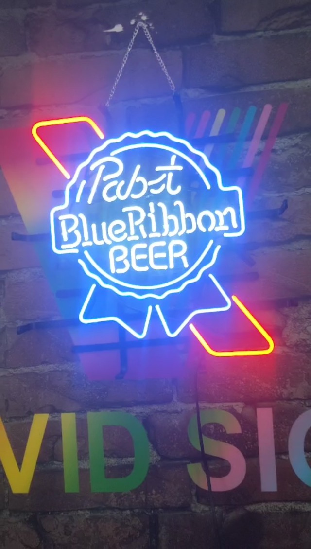 Pabst Blue Ribbon パブストネオン看板 Neon Pabst Blue Ribbon Sign | Pabst Blue Ribbon Neon Sign