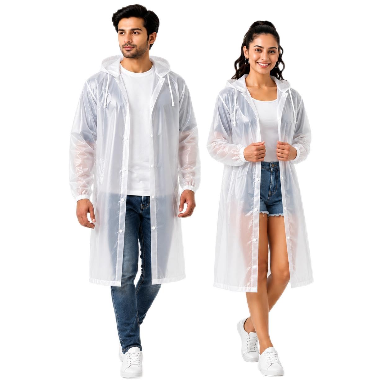 stepalzz vexa Full Length Waterproof Raincoat for Men & Women | Hooded Transparent Rain Wear with Sleeves | Reusable Long Rain Jacket for Bike Riding, Travel, Camping & Monsoon Protection | Grey Yellow-picture-37