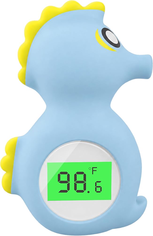Baby Bath Thermometer for Infant & Toddler, Floating Digital Water Thermometer with 3‑Color LED Backlight, Baby Bath Toy, Hot & Cold Alert, BPA‑Free,Haima — 사진 1