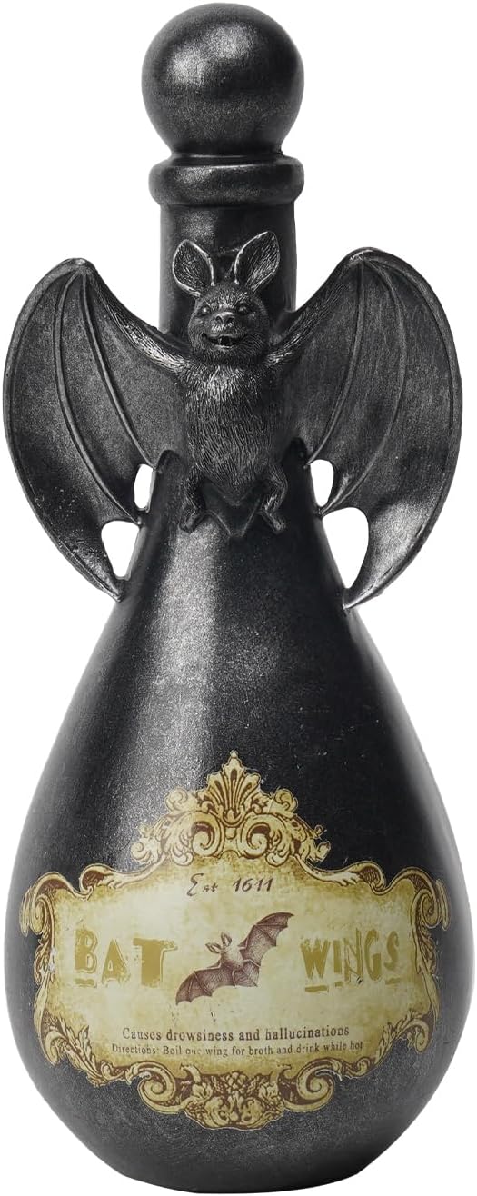Cynkeyee Halloween Potion Bottles Bat - Resin Spooky Home Decor