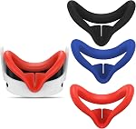 3PCS Face Pad Cover Compatible with Meta Quest 3S, Silicone Face Cushion Cover Washable Soft VR Accessories Case Light Blocking Nose Pad Compatible with Oculus Quest 3s