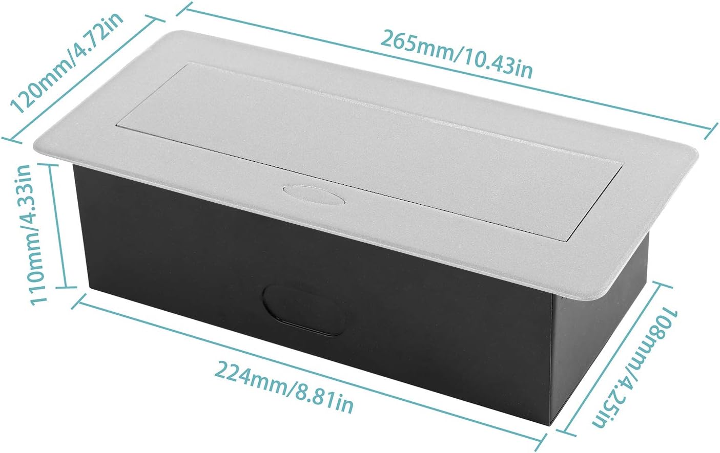 Weekly Top Sale WEBANG Desktop Pop Up Socket with 3 Outlets Receptacle & 2 USB Ports (Connection Box Desktop Pop Up Outlet, Silver)