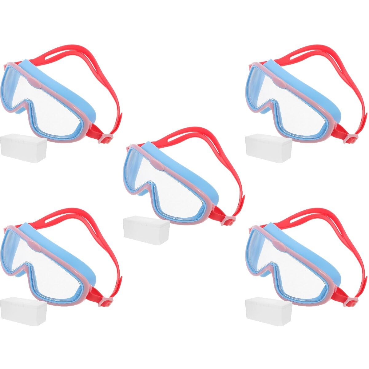 VANZACK Okulary Do Pływania-Okulary Do Pływania 5 Przeciwmgielne Bez Wycieków Ochrona Przed Promieniowaniem Uv Szerokie Okulary Do Pływania Dla Młodych Dzieci