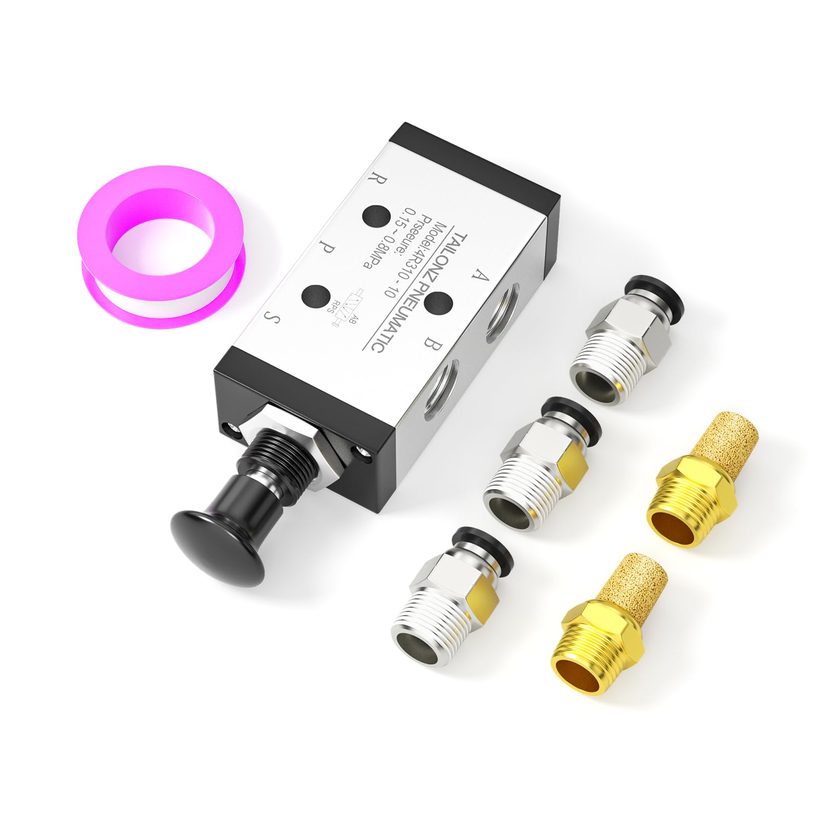 TAILONZ Push Pull Valve 1/4"NPT 3 Way 2 Position 3R210-08 — Amazon image 10