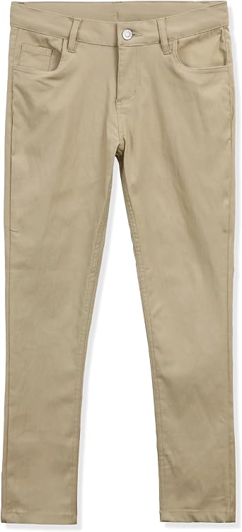 Girls 4-20 Stretch Fabric Adjustable Waist Skinny School Pant