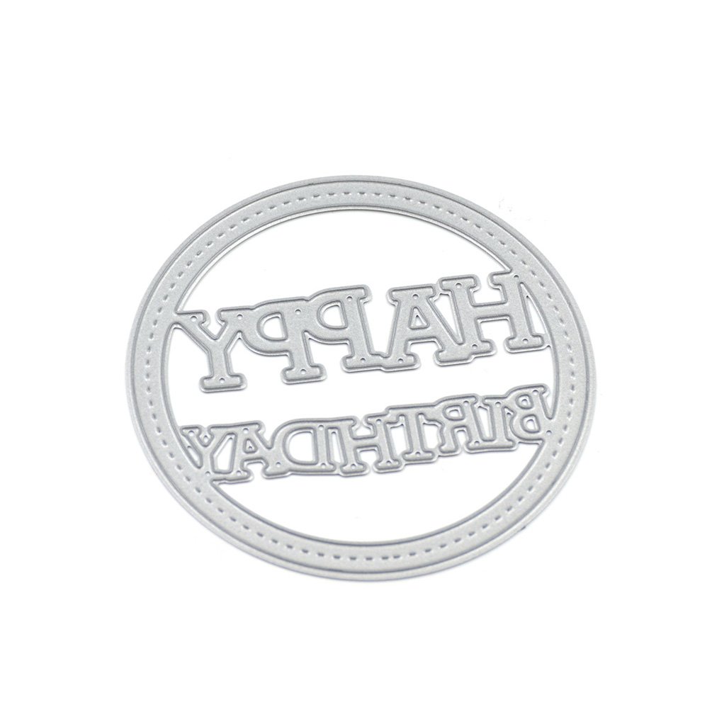 We-buys Cute Happy Birthday Cutting Dies Stencil Metal Template for DIY Paper Card Album