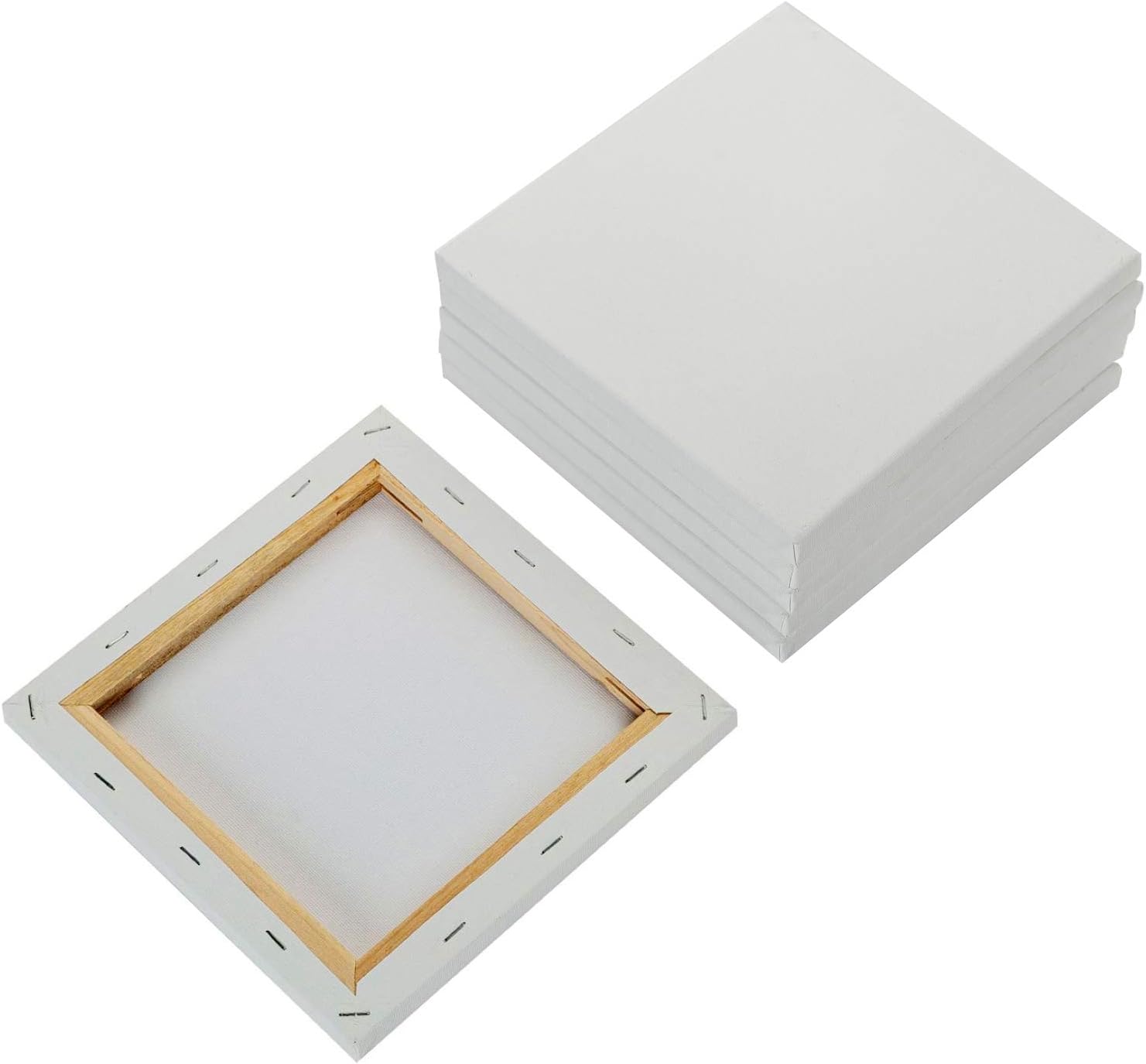 SL crafts Artist Stretched Canvas 8"x8" Professional Quality Frame Canvas Pack of 6