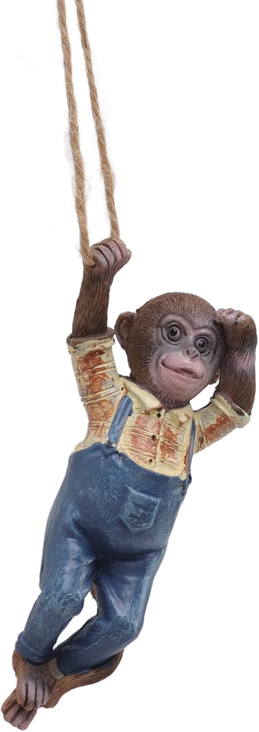 Aqur2020 Statue, Hanging Swing Monkey Garden Decoration