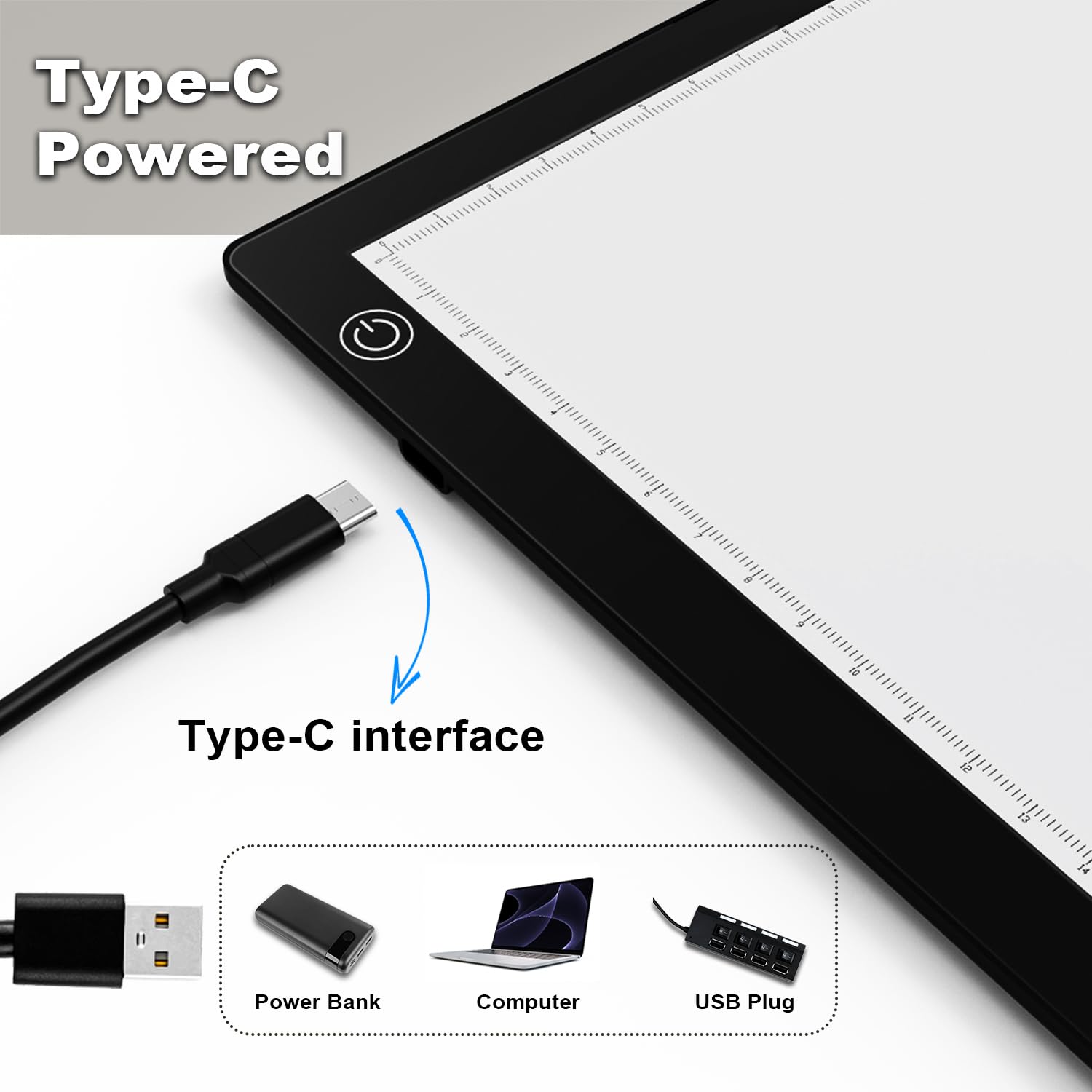 Eyesen Slide Viewer Light Pad, Ultra-Thin A4 LED Light Panel for old slides negative, slide scanner digitiser Slide Viewer with 3 Levels of Brightness — view 8