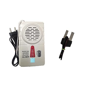 TWISTO Water Tank Over Flow Alarm Bell with LED Indicator with Metal Sensor Wired Sensor Security System(Pack of 1,Inside Sensor Free)