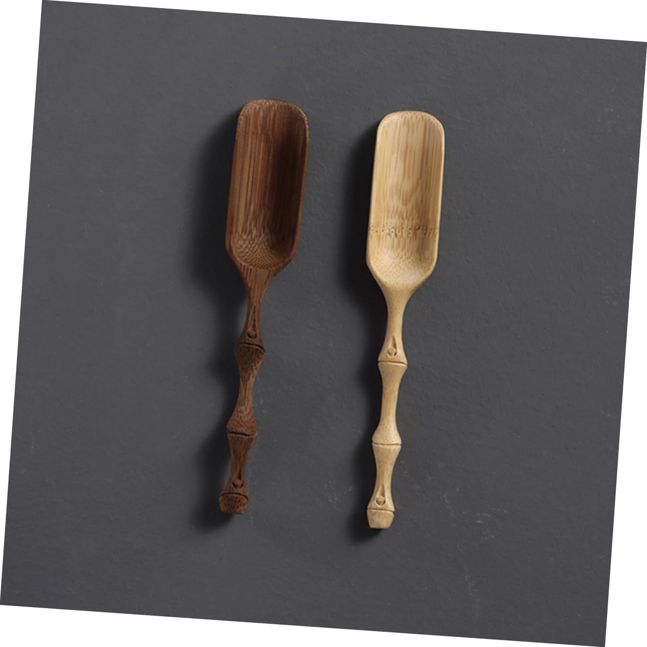 DECHOUS Carved Bamboo Tea Scoop Handcrafted Tea Shovel Salt and Flour Home Office and Restaurants Unique Decorative Design