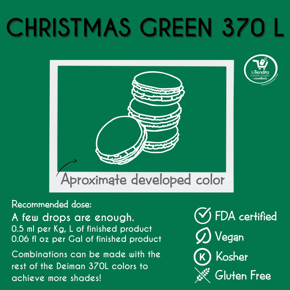 Deiman Artificial Food Color Christmas Green 370 L (1.0 fl oz)