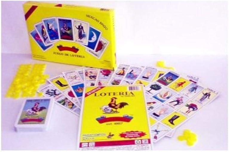 Loteria Authentic Mexican Game, Bingo Game with Colorful Illustrated Cards, Don Clemente Brand (10 Tablas CON CAJA (10 Boards with Box))