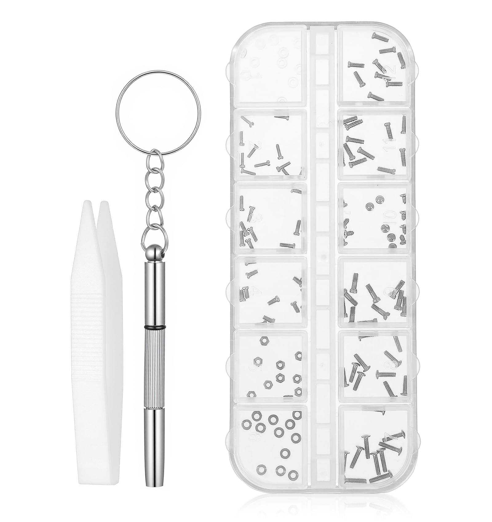 120Pcs Sunglasses Screws, Screws for Glasses Repair Stainless Steel for Eyeglasses
