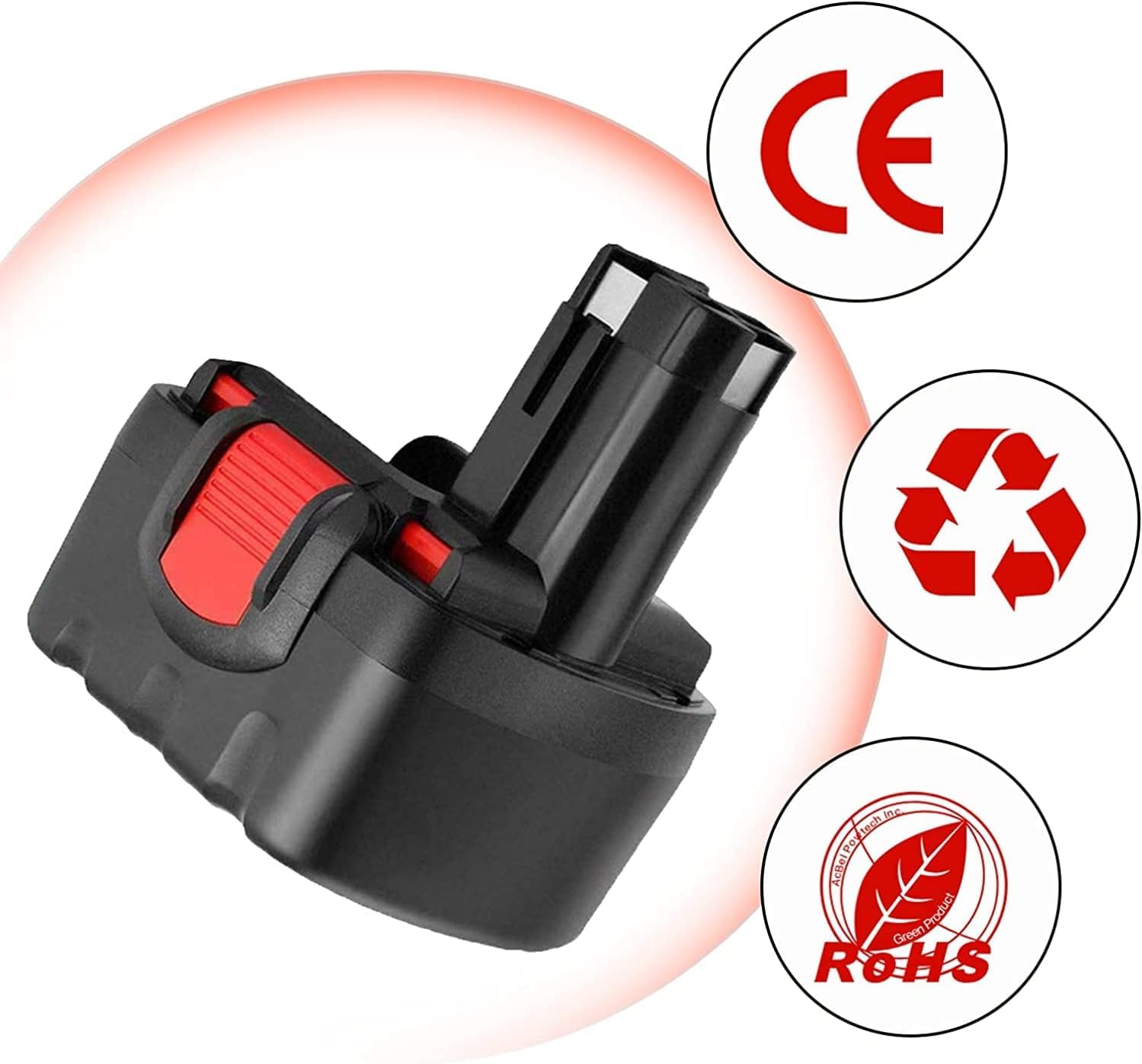 2 pièces 14.4V 3.6Ah pour Bosch Batterie 14.4V de Remplacement Ni-MH BAT038 BAT040 BAT041 BAT140 BAT159 2607335533 2607335275 2607335685 PSR 14.4 13614 13614-2G 15614