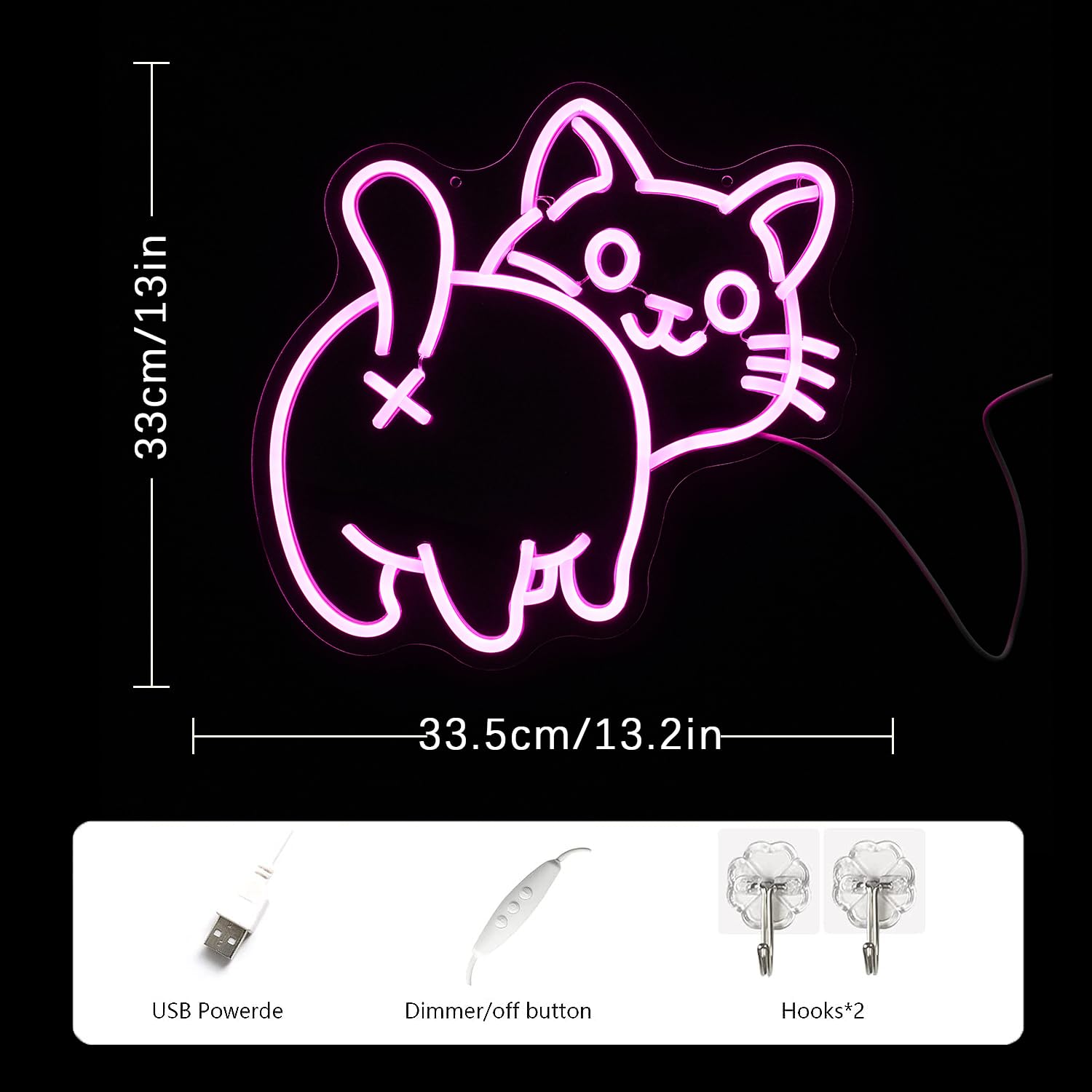 Amazon.co.jp: LMSIGNLY 猫 ネオンサイン 動物 ネオンライト ピンク 