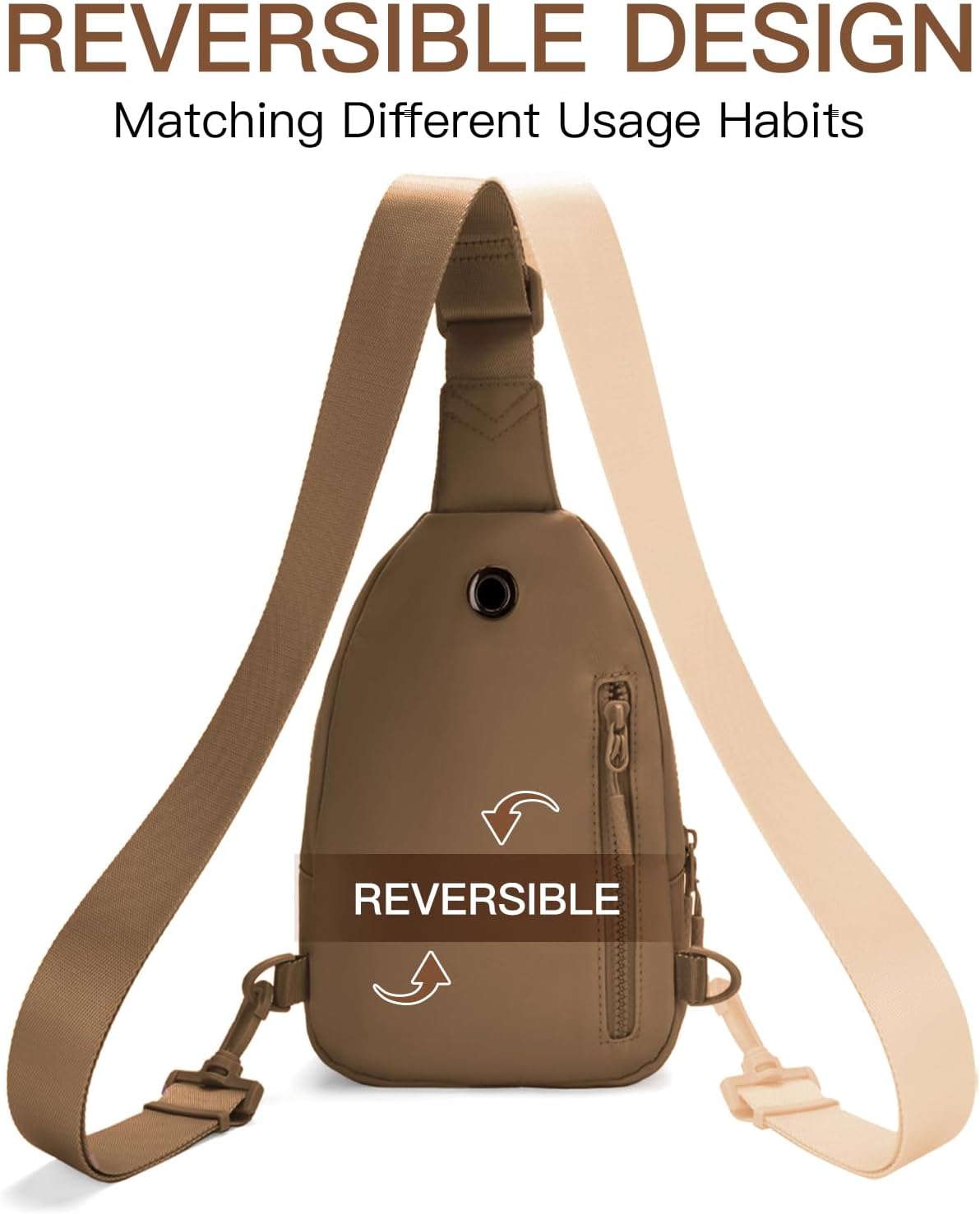 Viverte Small Sling Bag Crossbody Bag for Women with 4 Pockets Cross Body Fanny Pack Womens Chest Bag for Outdoors Traveling image 5