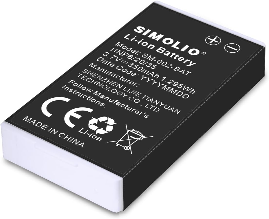 SIMOLIO Replacement Li-Battery Wireless TV Headsets SM-823 Pro, SM-823D Pro, SM-824D1, SM-824D2, SM-828D1, SM-828D2, SM-8245 and SM-863D Series, Rechargeable Battery TV Hearing Headset