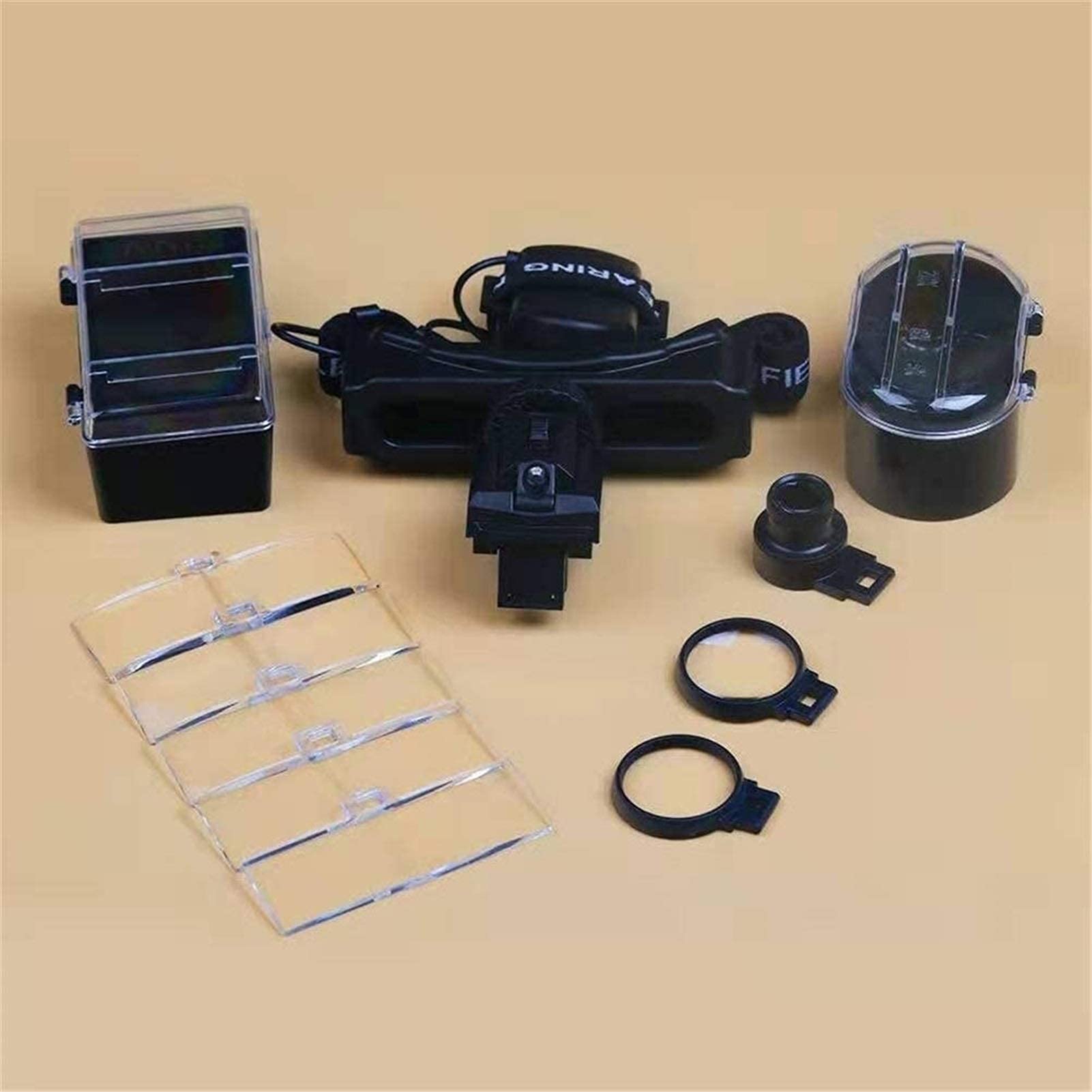 Lupa De Diadema, Gafas De Aumento con Luz para La Cabeza, Lupa De Diadema con Luz, Lupa para La Cabeza con 8 Lentes, Gafas Múltiples, Reparación De Relojes Electrónicos para Lectura.