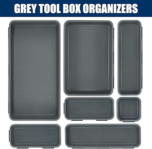 Miniatura 4 de Tamaño grande68 unidadesCaja de herramientas organizadora de bandeja divisora, 5 tamaños, caja de herramientas, organizador de cajones de