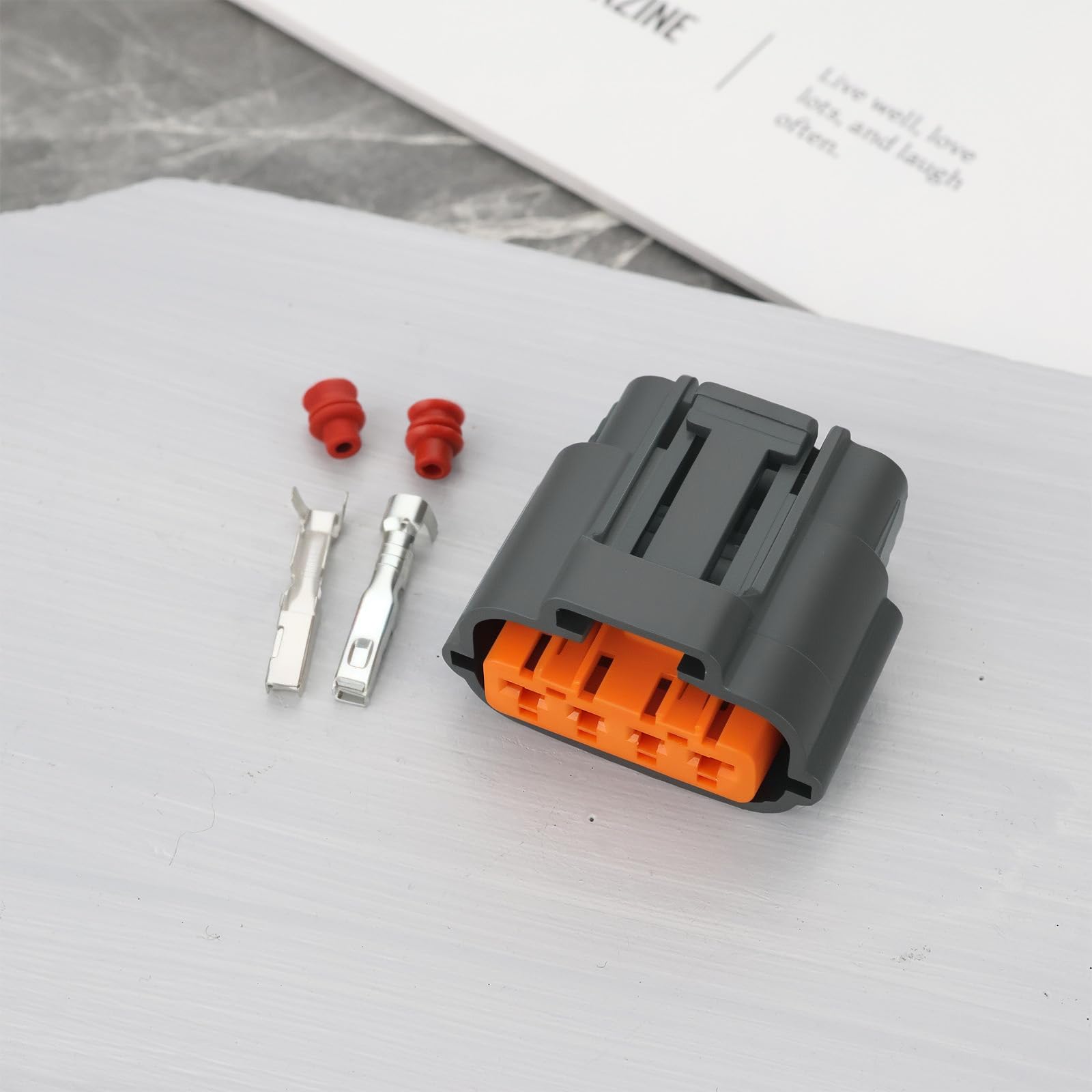 4 Pezzi 4 Pin Motori Pompa Carburante Connettore Elettrico Spina Pompa Carburante Cablaggio Spina Compatibile Con YAMAHA YFM 700 RAPTOR VIKING 6195-0030